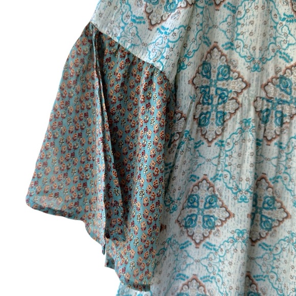 NWT UMGEE MINI TUNIC DRESS BOHO BELL SLEEVE EMPIRE WAIST | SIZE: SMALL - Picture 4 of 10